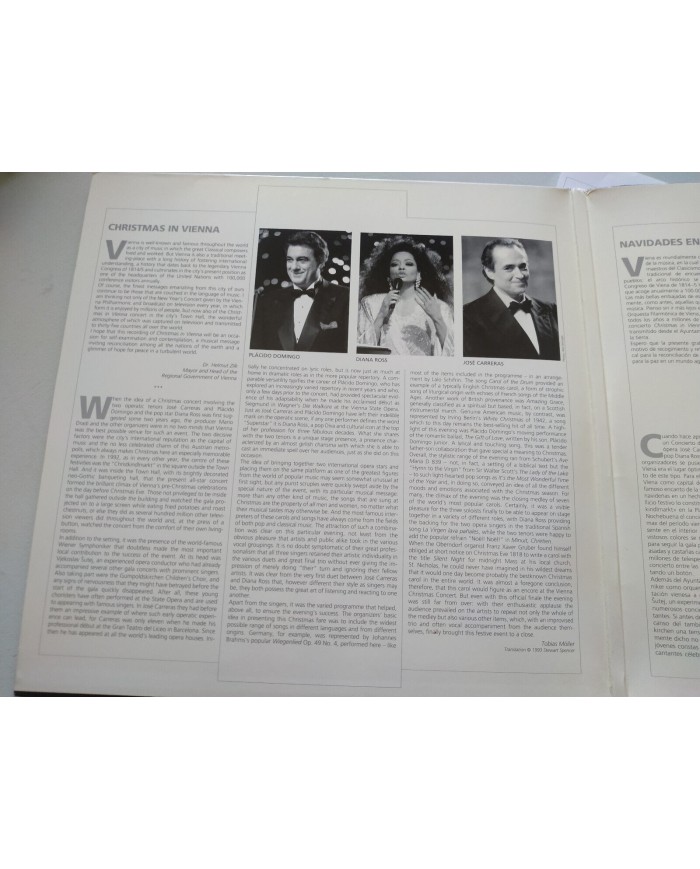 Christmas In Vienna Diana Ross Placido Domingo Jose Carreras 1992 - LASERDISC LD