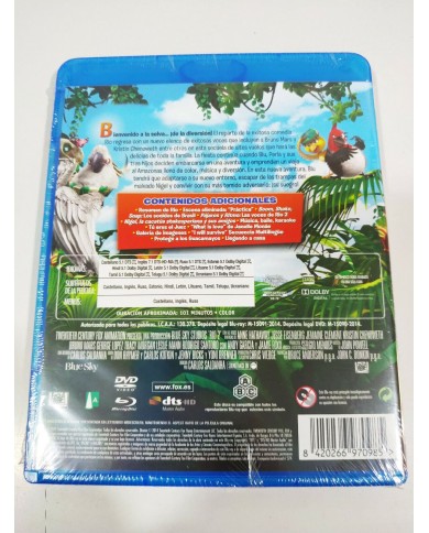 Rio 2 Blue Sky Animacion - Blu-Ray + DVD + Extras Español Ingles Am Rio 2 Blue Sky Animacion - Blu-Ray + DVD + Extras Español Ingles Am