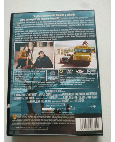 Harry el Sucio Clint Eastwood - DVD + Extras Español Ingles Region 2 Am Harry el Sucio Clint Eastwood - DVD + Extras Español Ingles Region 2 Am
