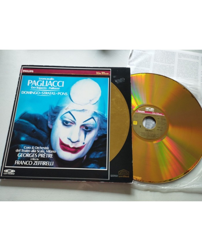 Leoncavallo Pagliacci Domingo Stratas Pons Pretre Zeffirelli - LASERDISC LD - 2T