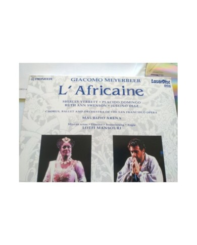 Meyerbeer L?Africaine Shirley Verrett Placido Domingo Mansouri 2 x LASERDISC LD Meyerbeer L?Africaine Shirley Verrett Placido Domingo Mansouri 2 x LASERDISC LD