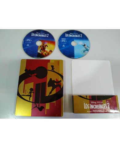 Los Increibles 2 Disney Pixar Steelbook 2 x Blu-ray + Extras Español English AM Los Increibles 2 Disney Pixar Steelbook 2 x Blu-ray + Extras Español English AM
