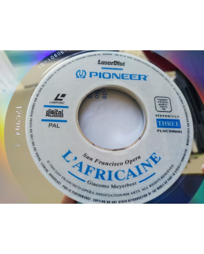 Meyerbeer L?Africaine Shirley Verrett Placido Domingo Mansouri 2 x LASERDISC LD Meyerbeer L?Africaine Shirley Verrett Placido Domingo Mansouri 2 x LASERDISC LD