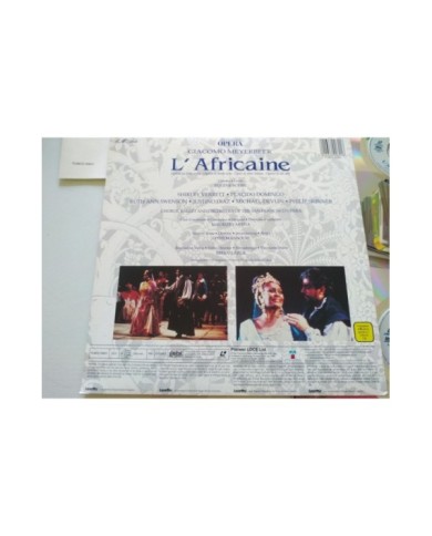 Meyerbeer L?Africaine Shirley Verrett Placido Domingo Mansouri 2 x LASERDISC LD Meyerbeer L?Africaine Shirley Verrett Placido Domingo Mansouri 2 x LASERDISC LD