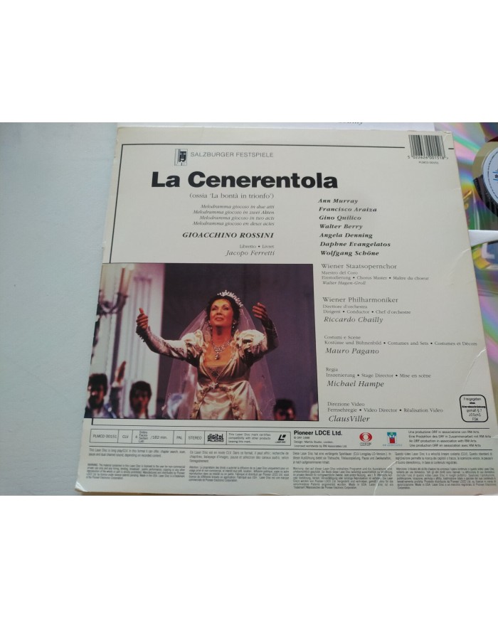 Rossini La Cenerentola Riccardo Chailly Ann Murray Araiza 1988 2 x LASERDISC LD