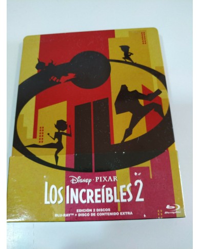 Los Increibles 2 Disney Pixar Steelbook 2 x Blu-ray + Extras Español English AM Los Increibles 2 Disney Pixar Steelbook 2 x Blu-ray + Extras Español English AM