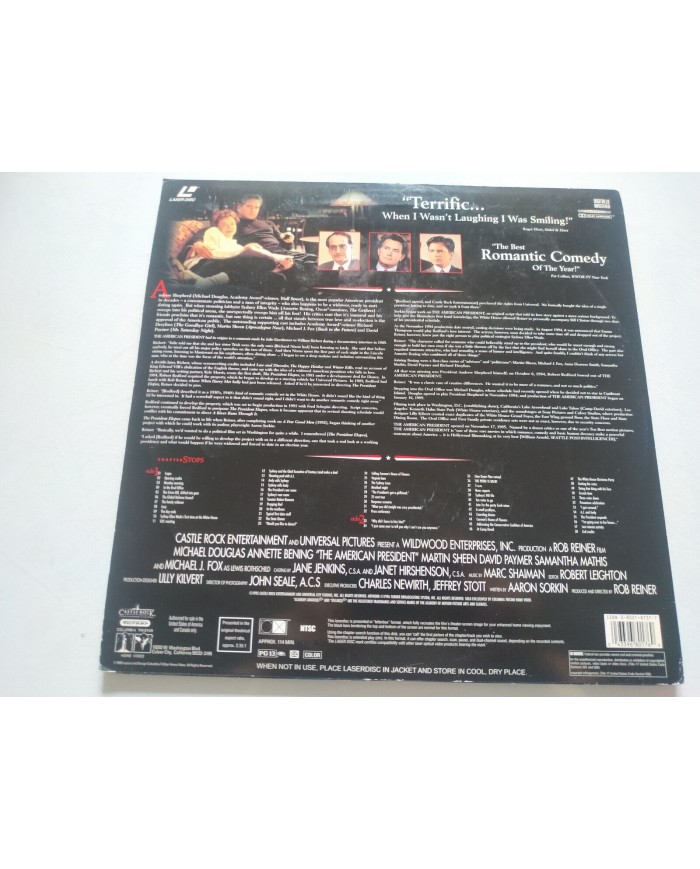 The American President Michael Douglas Annette Bening - LASERDISC LD Ingles NTSC