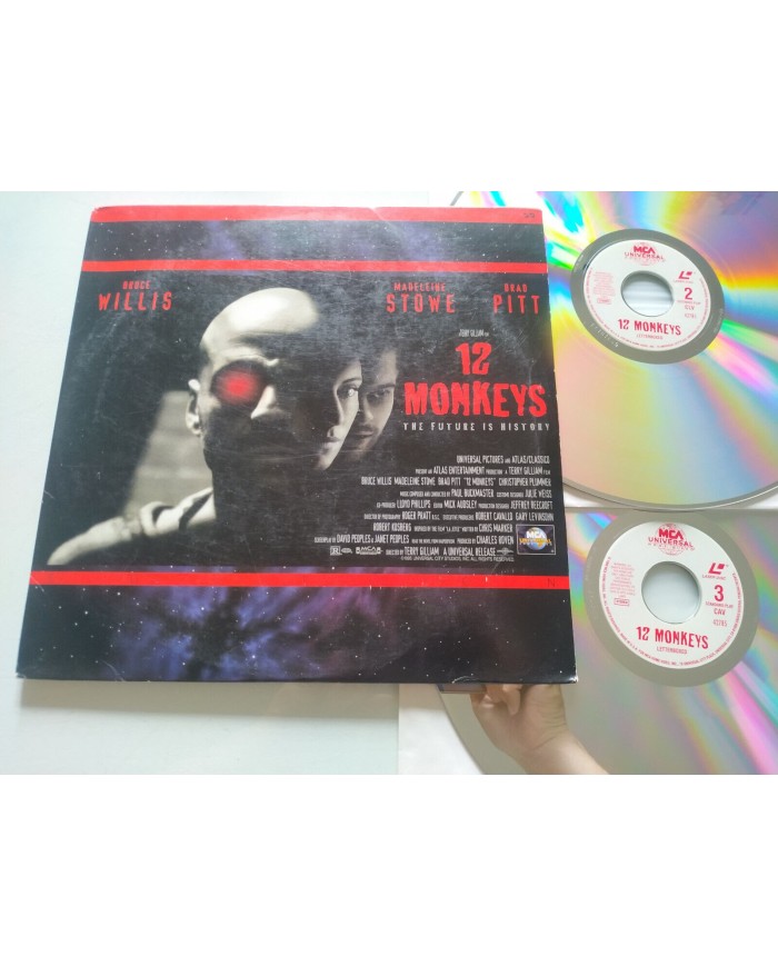 12 Monkeys Bruce Willis Brad Pitt StoweGilliam - LASERDISC LD Ingles NTSC Am