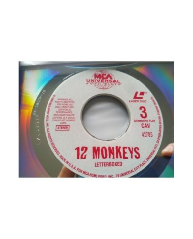 12 Monkeys Bruce Willis Brad Pitt StoweGilliam - LASERDISC LD Ingles NTSC Am 12 Monkeys Bruce Willis Brad Pitt StoweGilliam - LASERDISC LD Ingles NTSC Am