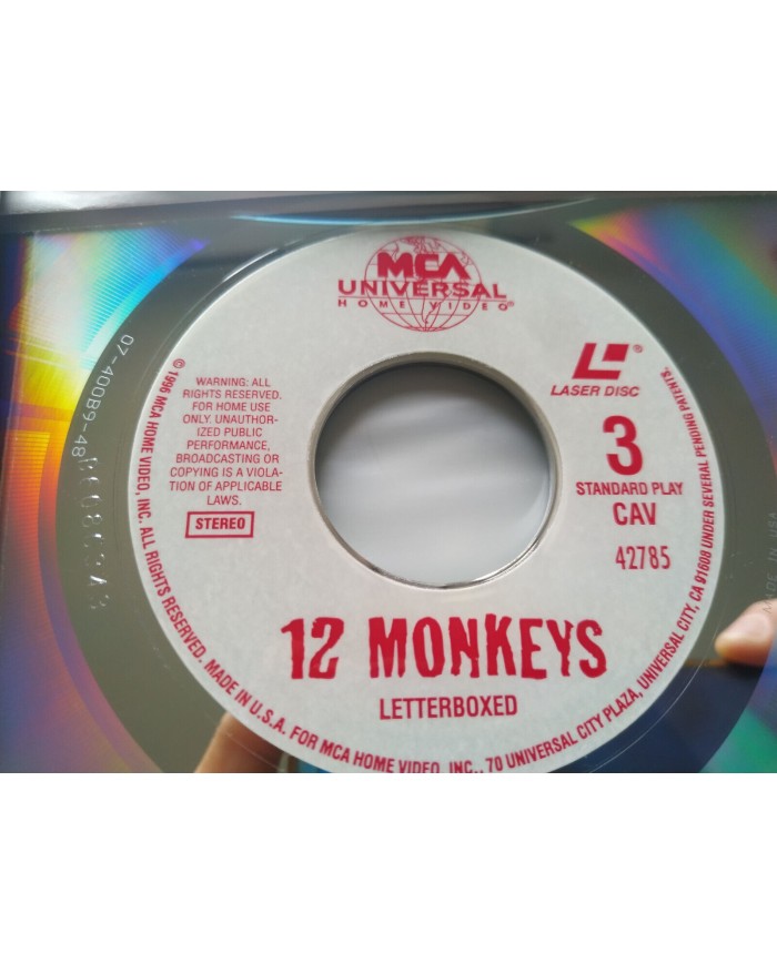 12 Monkeys Bruce Willis Brad Pitt StoweGilliam - LASERDISC LD Ingles NTSC Am