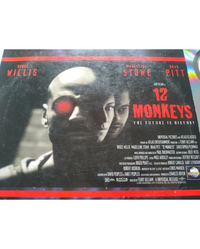 12 Monkeys Bruce Willis Brad Pitt StoweGilliam - LASERDISC LD Ingles NTSC Am