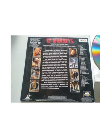 12 Monkeys Bruce Willis Brad Pitt StoweGilliam - LASERDISC LD Ingles NTSC Am 12 Monkeys Bruce Willis Brad Pitt StoweGilliam - LASERDISC LD Ingles NTSC Am