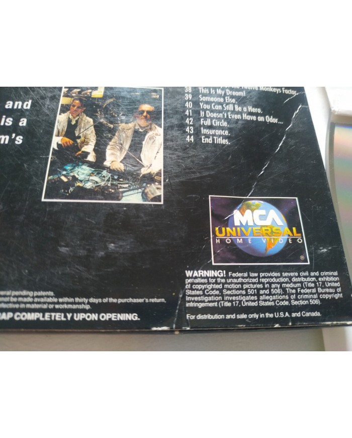 12 Monkeys Bruce Willis Brad Pitt StoweGilliam - LASERDISC LD Ingles NTSC Am